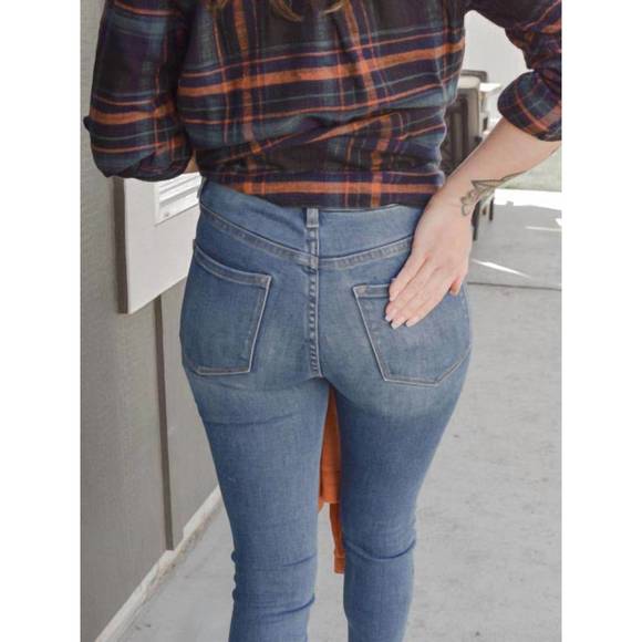 NEW VERVET BY FLYING MONKEY modela high rise skinny denim in medium wash - Picture 4 of 6